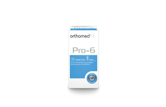 orthomed fit Pro-6 - Probiotika und Vitamin C zur Unterstützung der Darmfunktion,des Immunsystems und des Energiestoffwechsels 